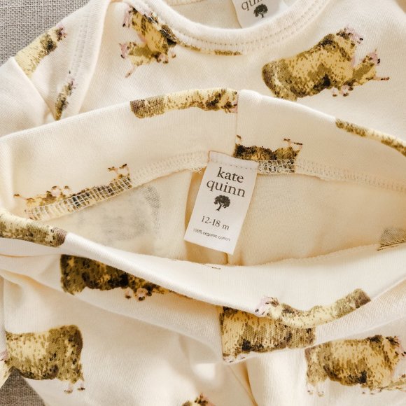 Kate Quinn Sheep Set Swaddle, Bodysuit, Panda Pants and Hat - Picture 11 of 16